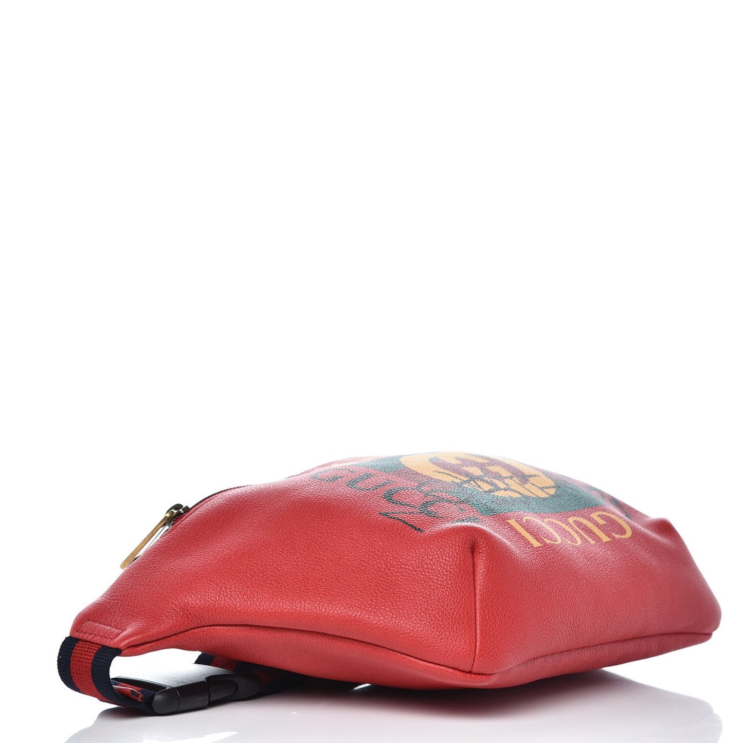 Grained Calfskin Coco Capitan Logo Belt Bag Hibiscus Red