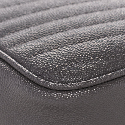Saint Laurent Grain De Poudre Matelasse Monogram Mini Lou Camera Bag Fog 9 of 13