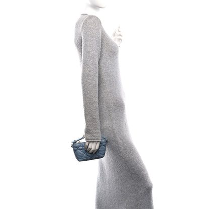 Christian Dior Calfskin Macrocannage Small Diortravel Nomad Pouch Bracing Blue 3 of 11