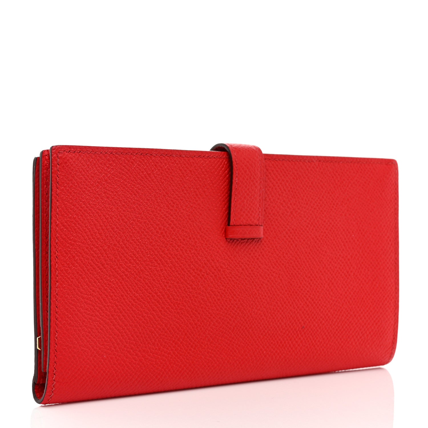Hermes Epsom Bearn Gusset Wallet Rouge De Couer 3 of 8