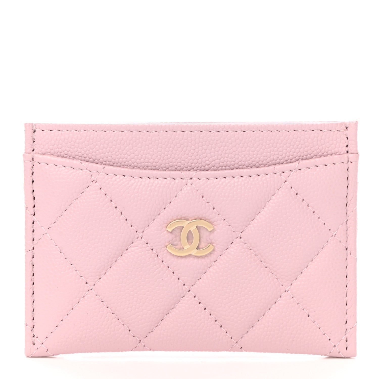 Chanel Caviar Quilted Card Holder Light Pink 1 of 8