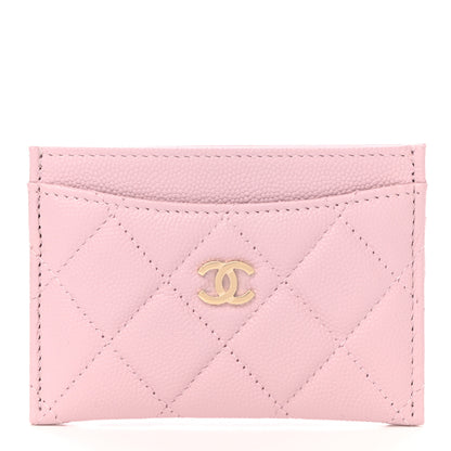 Chanel Caviar Quilted Card Holder Light Pink 1 of 8