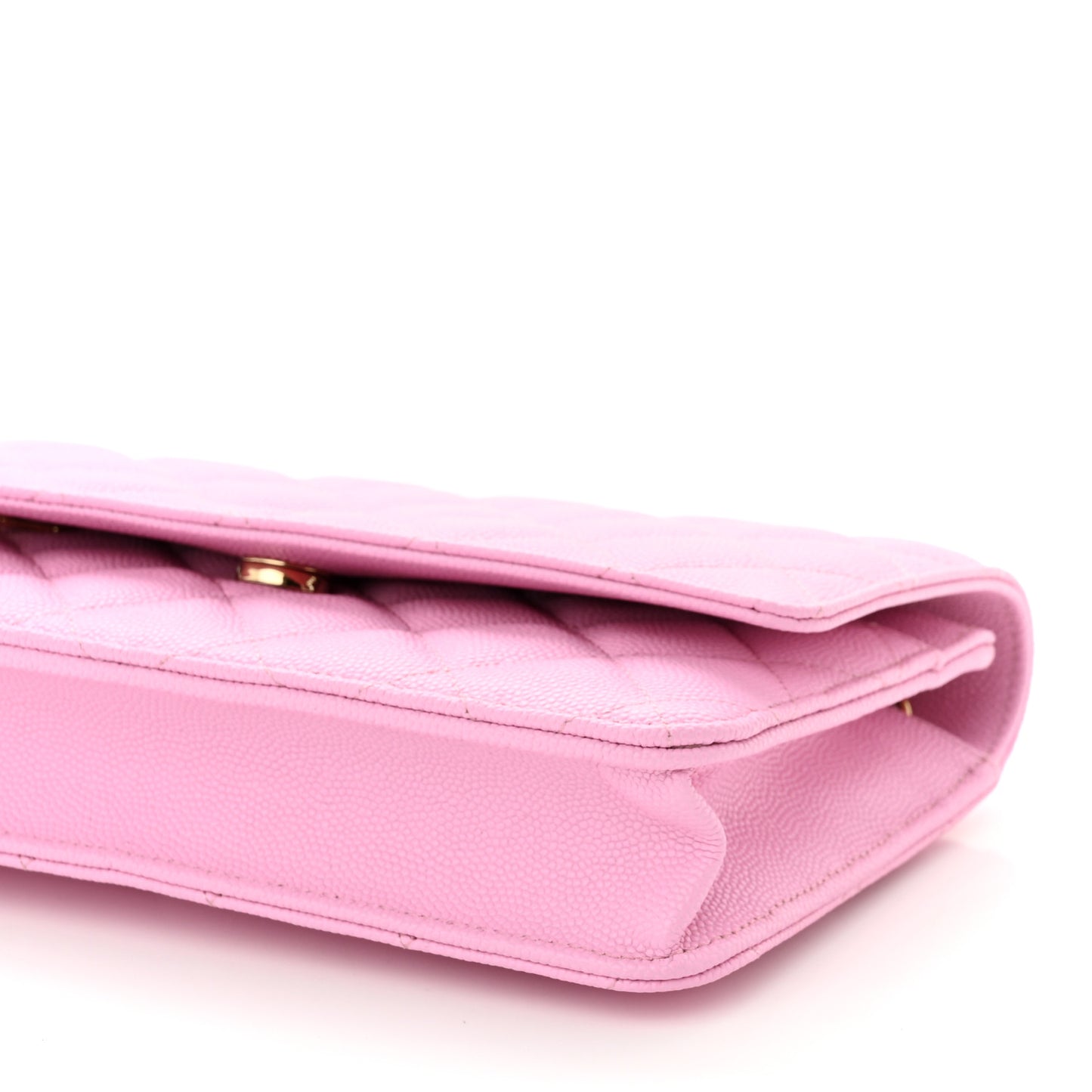 Caviar Quilted Wallet On Chain WOC Pink