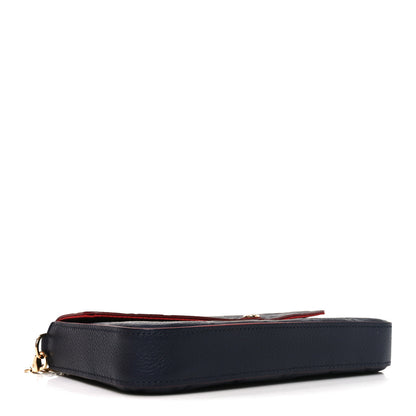 Louis Vuitton Empreinte Pochette Felicie Chain Wallet Marine Rouge 4 of 11
