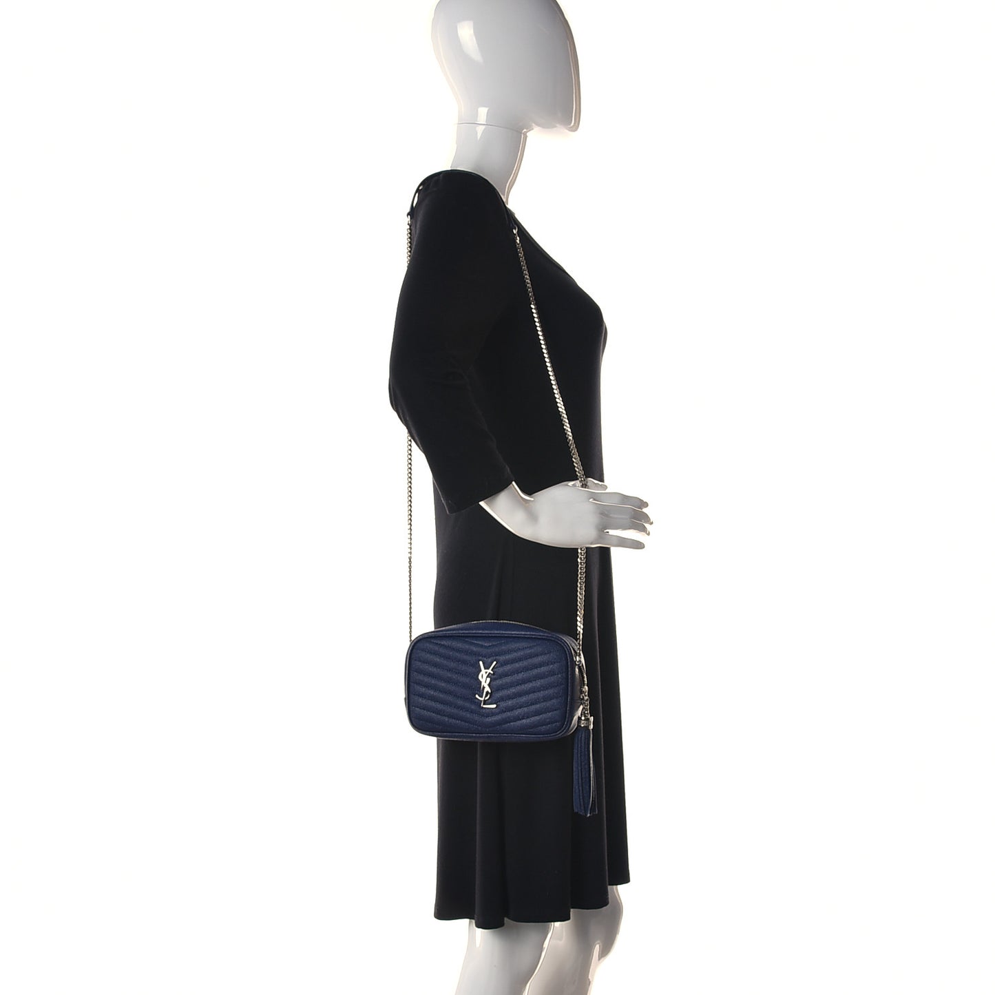 Grain De Poudre Matelasse Monogram Mini Lou Camera Bag Denim