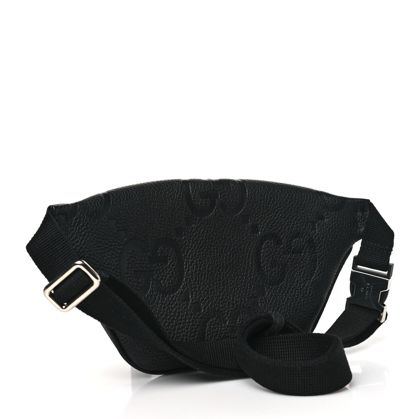 Piuma Calfskin Jumbo GG Embossed Small Belt Bag Black