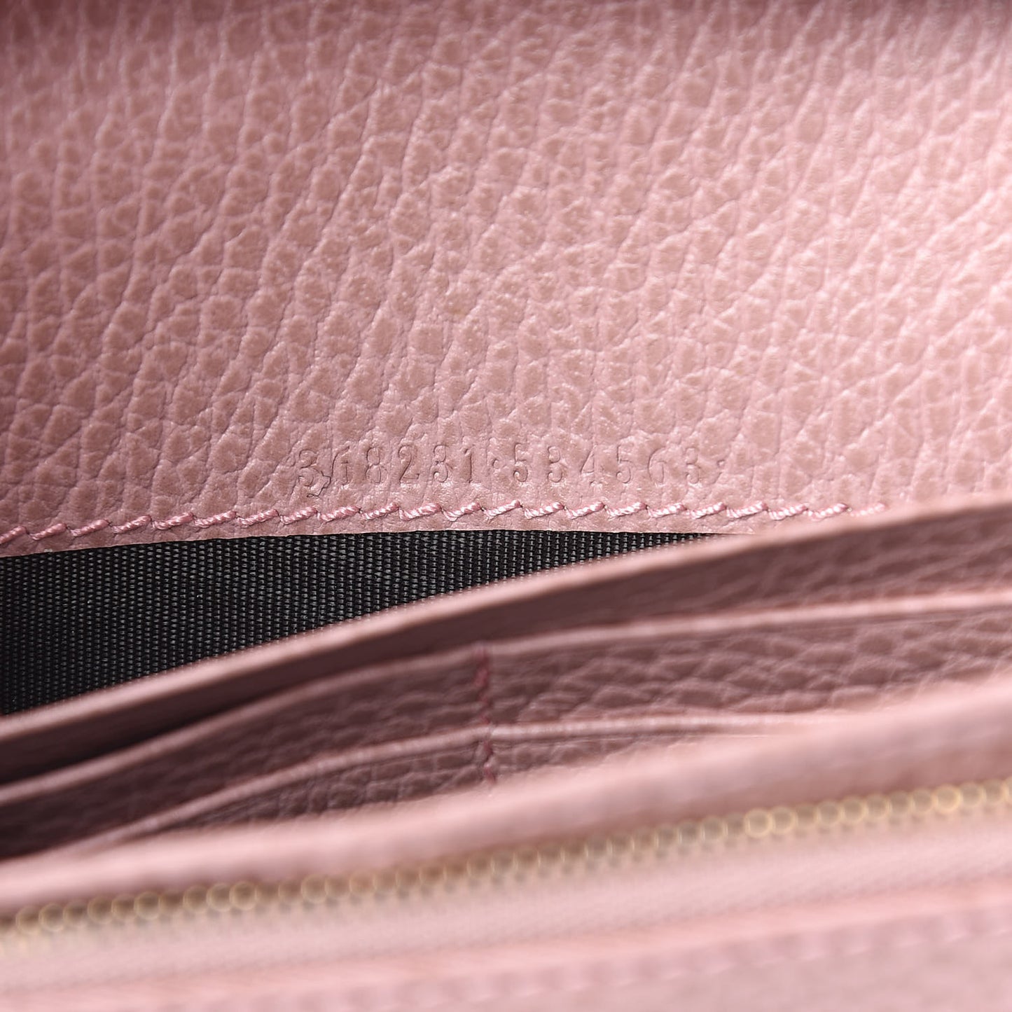 Dollar Calfskin Mini Swing Wallet Bag Soft Pink