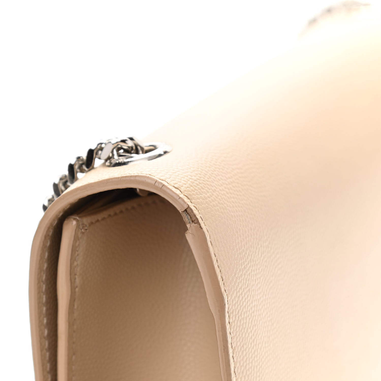 Saint Laurent Grain De Poudre Medium Classic Monogram Kate Satchel Sable Beige 13 of 15