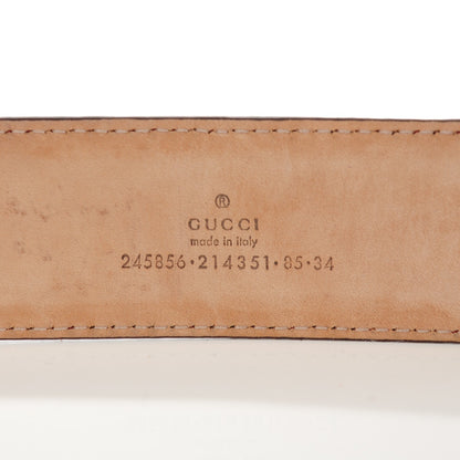 Gucci Guccissima Lovely Heart GG Belt 85 34 Peonia Flower 5 of 6