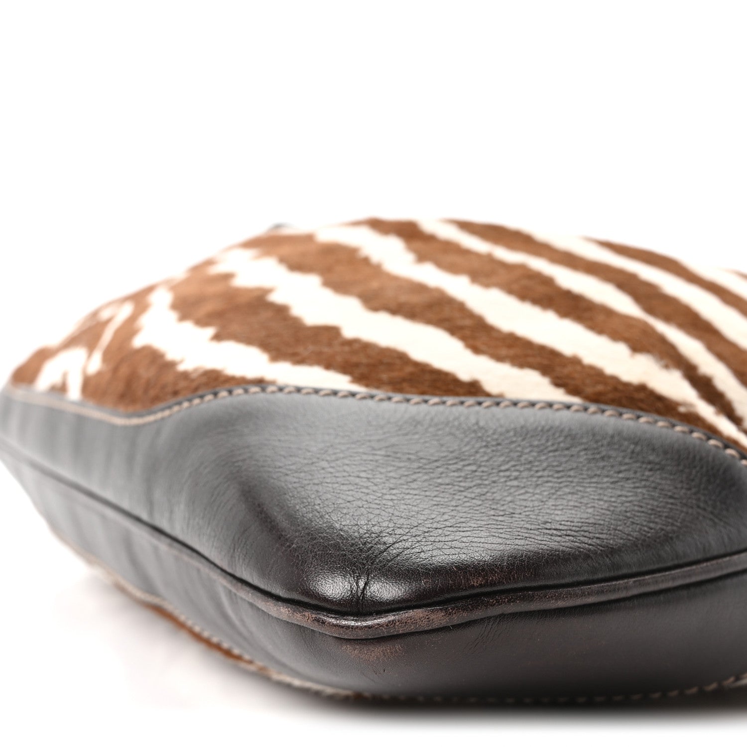 Gucci Pony Hair Zebra Print Medium Jackie O Bouvier Hobo Brown 10 of 10