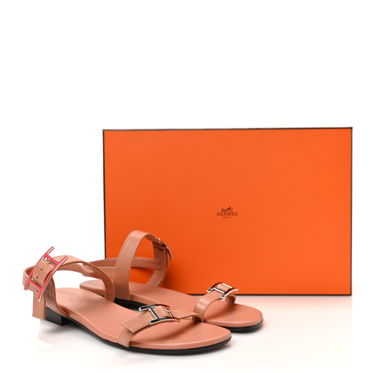 Hermes Calfskin Cristal Sandals 36.5 Rose Aube 8 of 8