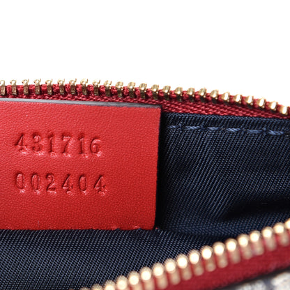 Gucci GG Supreme Monogram Mini Chain Bag Beige Blue Hibiscus Red 6 of 7