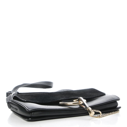 Chloe Suede Calfskin Small Faye Shoulder Bag Black 4 of 8