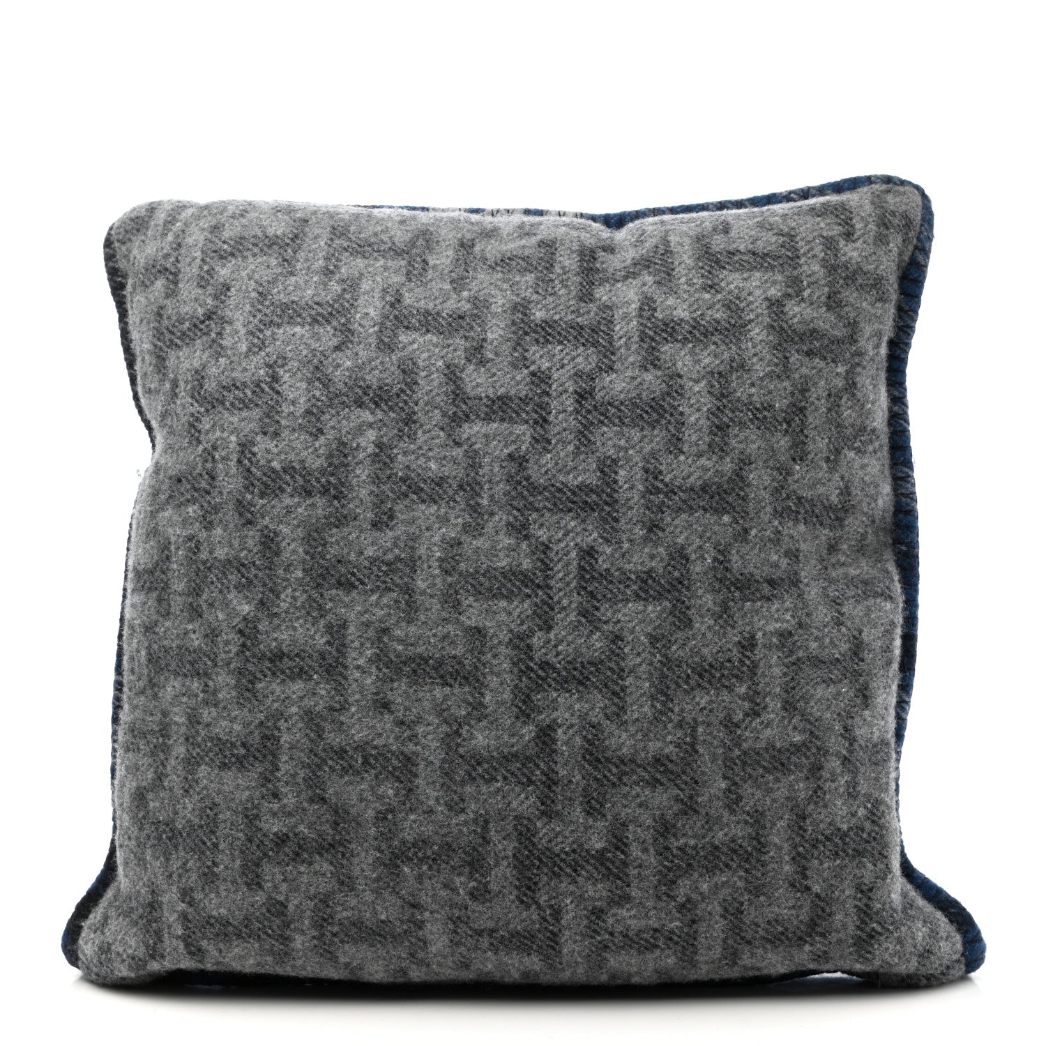 Hermes Wool Plaid Escapade Pillow 2 of 4
