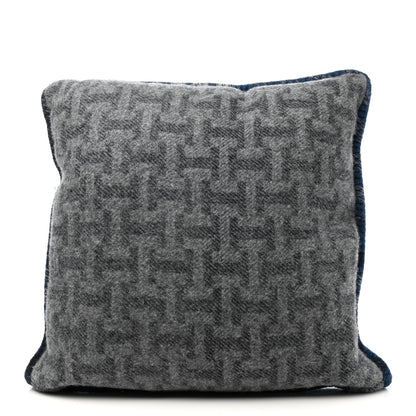 Hermes Wool Plaid Escapade Pillow 2 of 4
