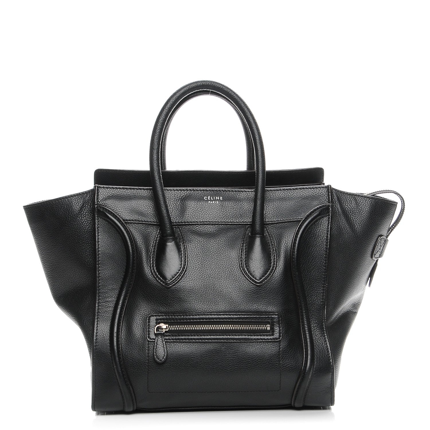Celine Drummed Calfskin Mini Luggage Black 1 of 7