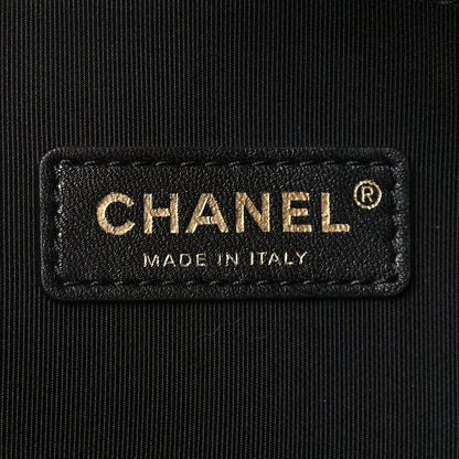 Chanel Aged Calfskin Quilted XL 31 Shopping Bag Beige Black 6 of 10