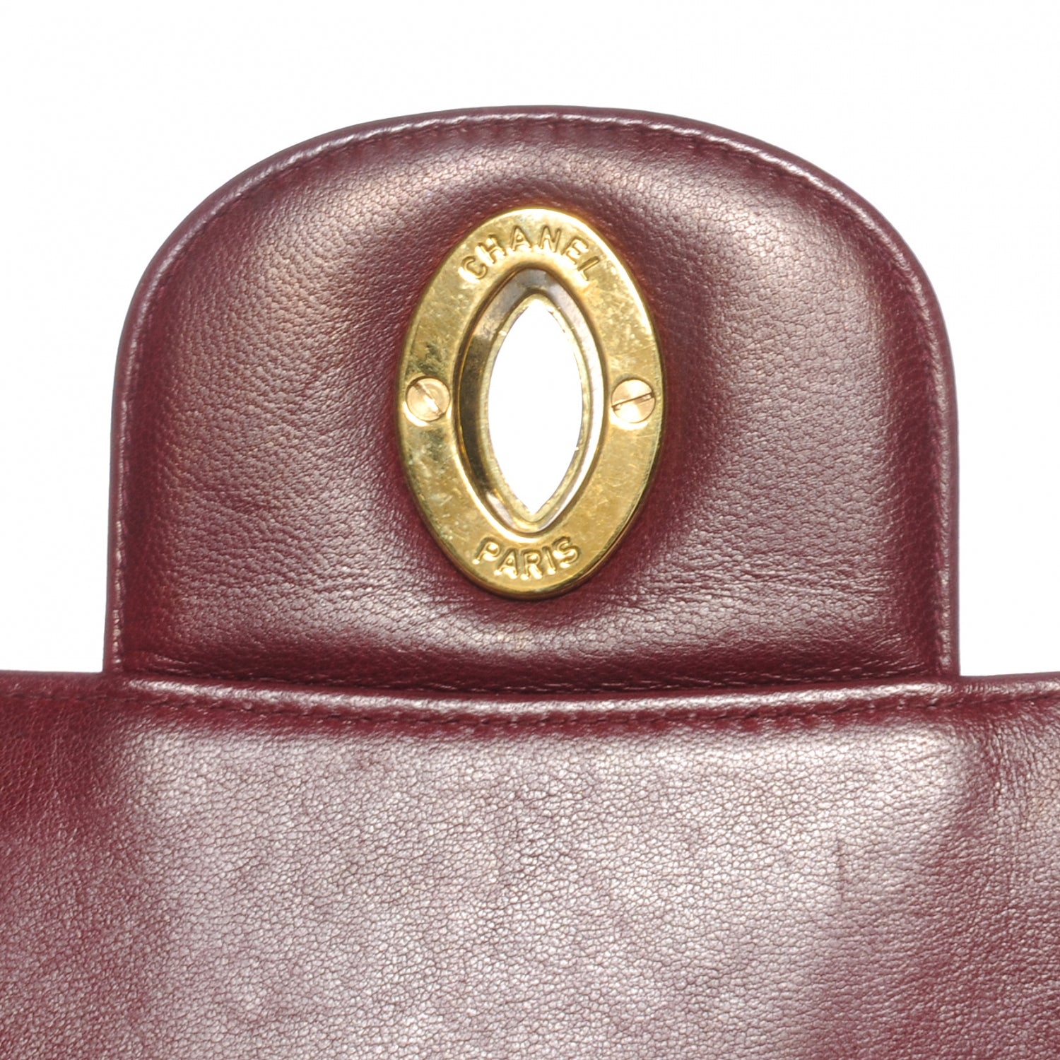 Chanel Lambskin Vertical Quilt Jumbo Flap Dark Red 5 of 8