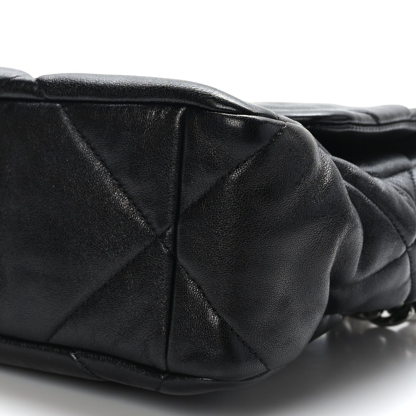 Lambskin Quilted Large Chanel 19 Flap Black