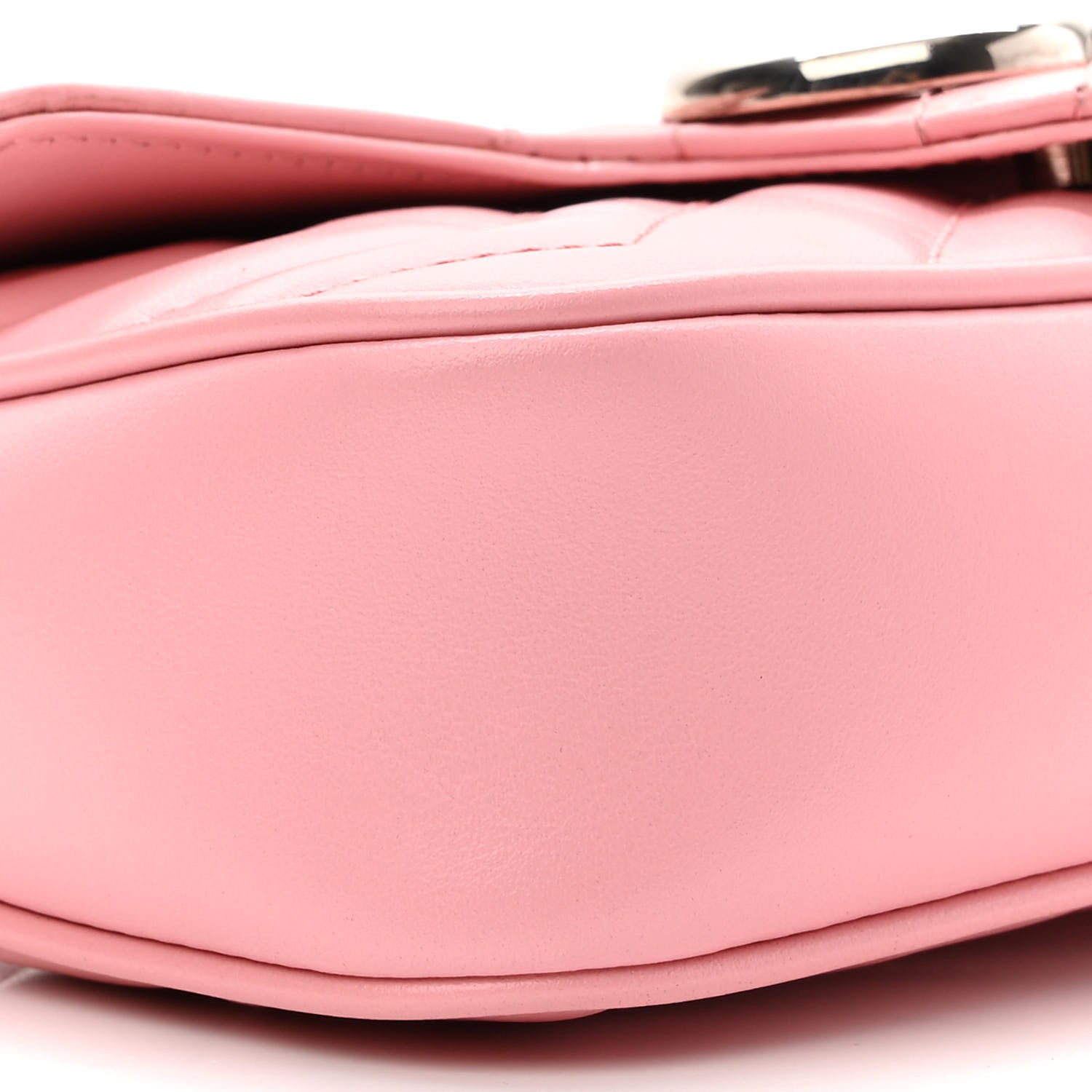 Gucci Calfskin Matelasse Super Mini GG Marmont Shoulder Bag Wild Rose 9 of 11