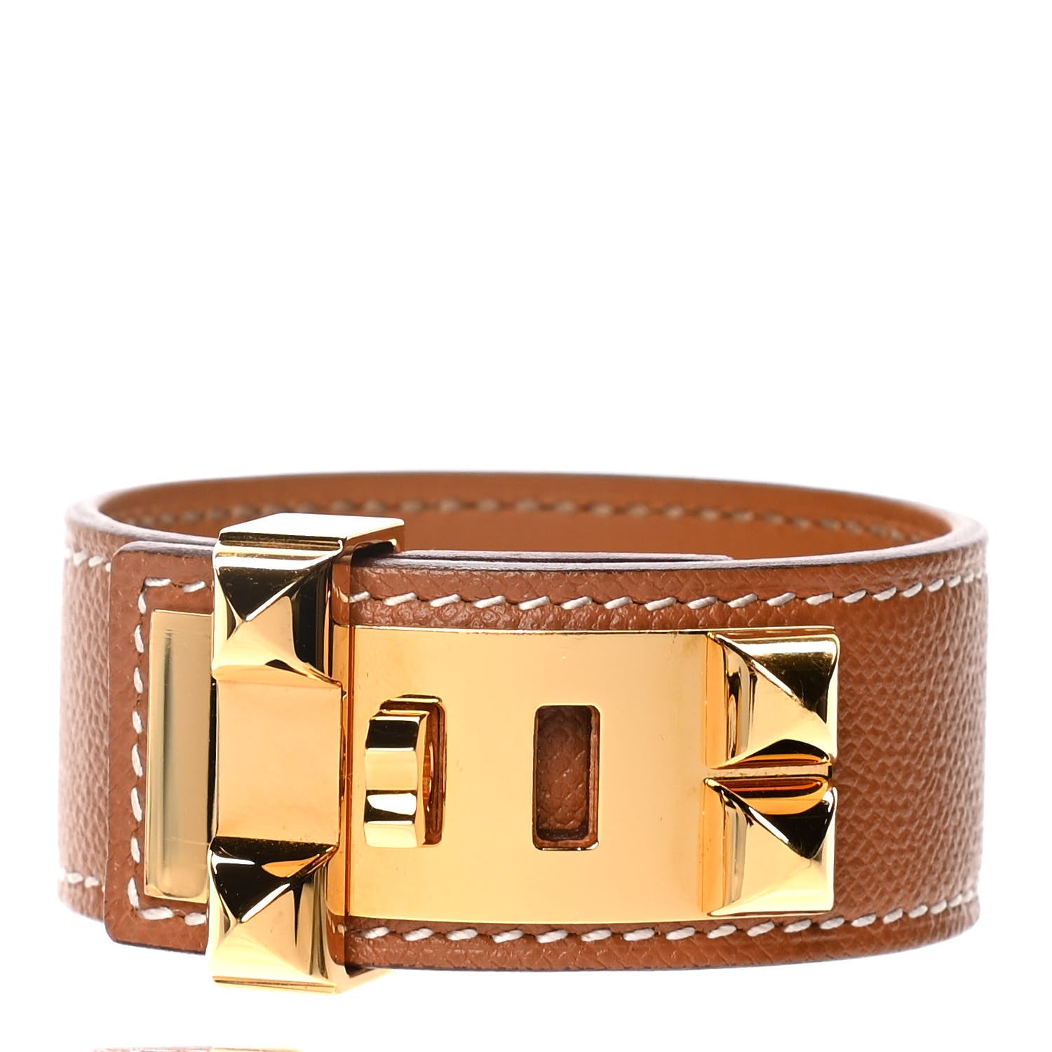 Hermes Epsom Collier de Chien CDC 24 Bracelet T2 Gold 1 of 7