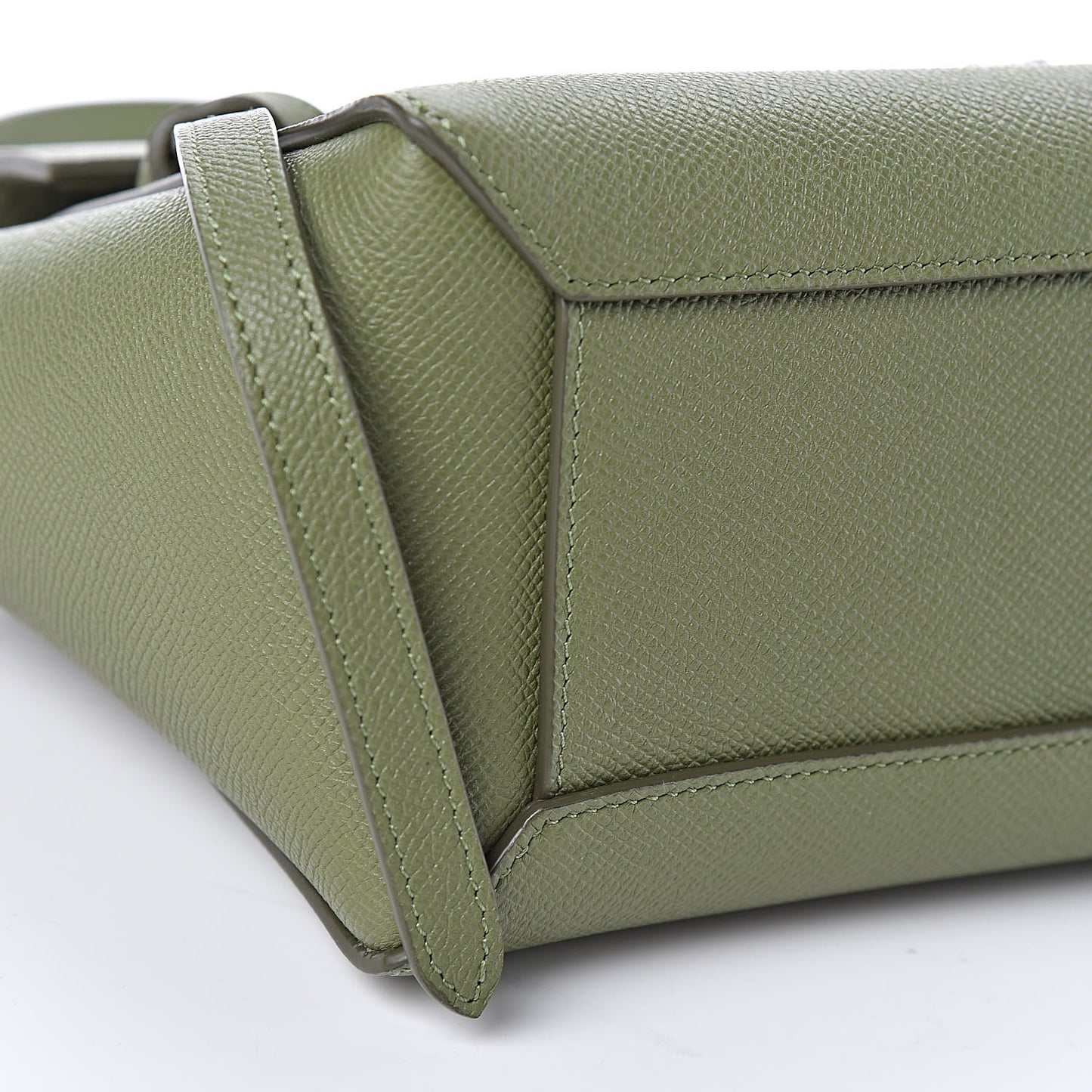 Grained Calfskin Nano Belt Bag Olive