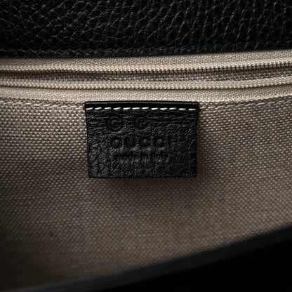 Gucci Dollar Calfskin Interlocking G Shoulder Bag Black 6 of 9