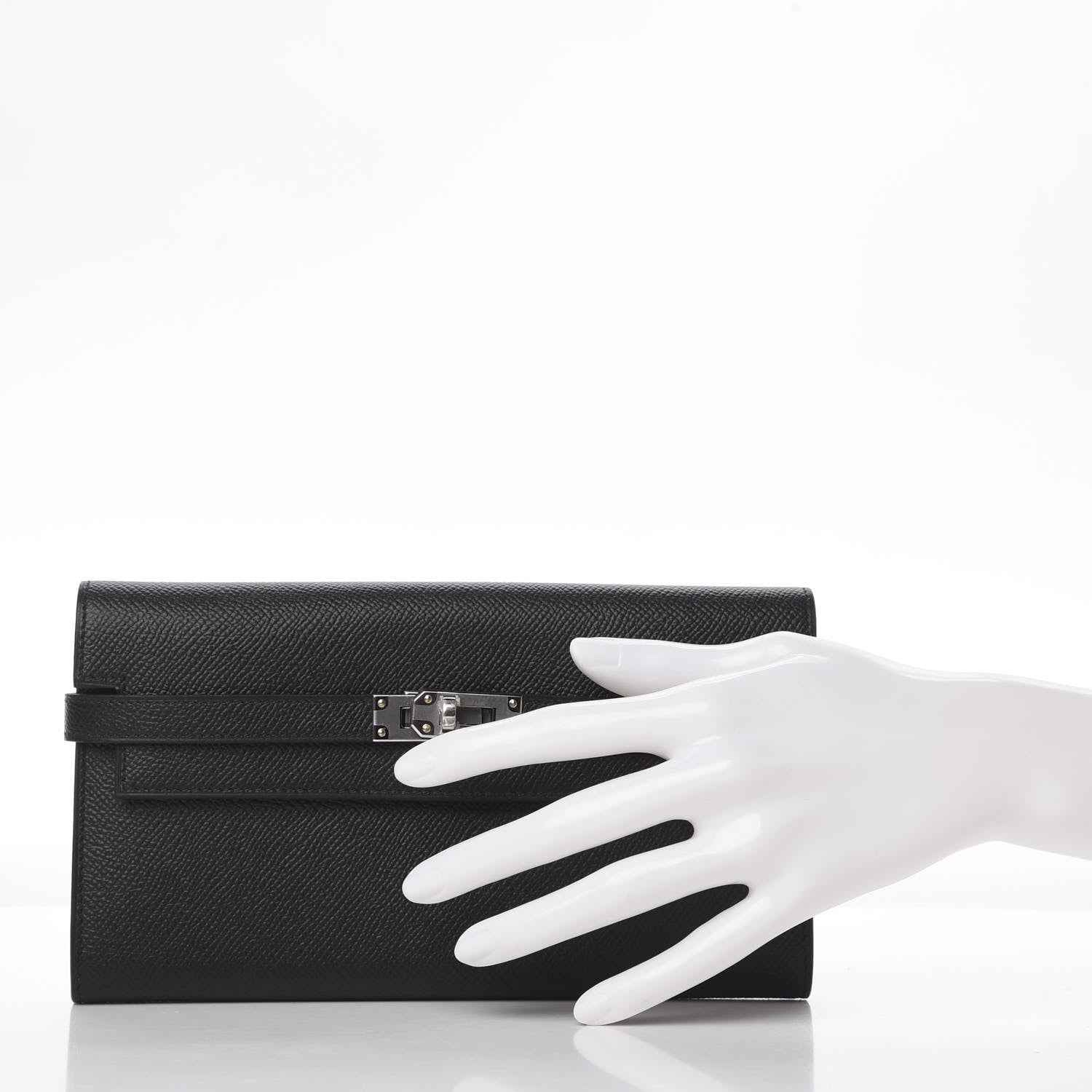 Hermes Epsom Kelly Longue Wallet Black 2 of 9