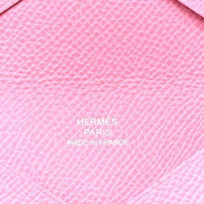 Hermes Epsom Calvi Card Case 5P Pink 5 of 5