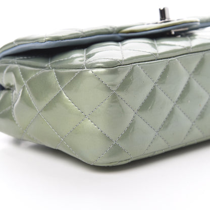 Chanel Patent Calfskin Quilted Mini Rectangular Flap Light Blue 9 of 15