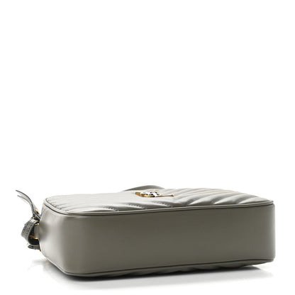 Saint Laurent Calfskin Matelasse Monogram Lou Camera Bag Grey Kaki 4 of 10