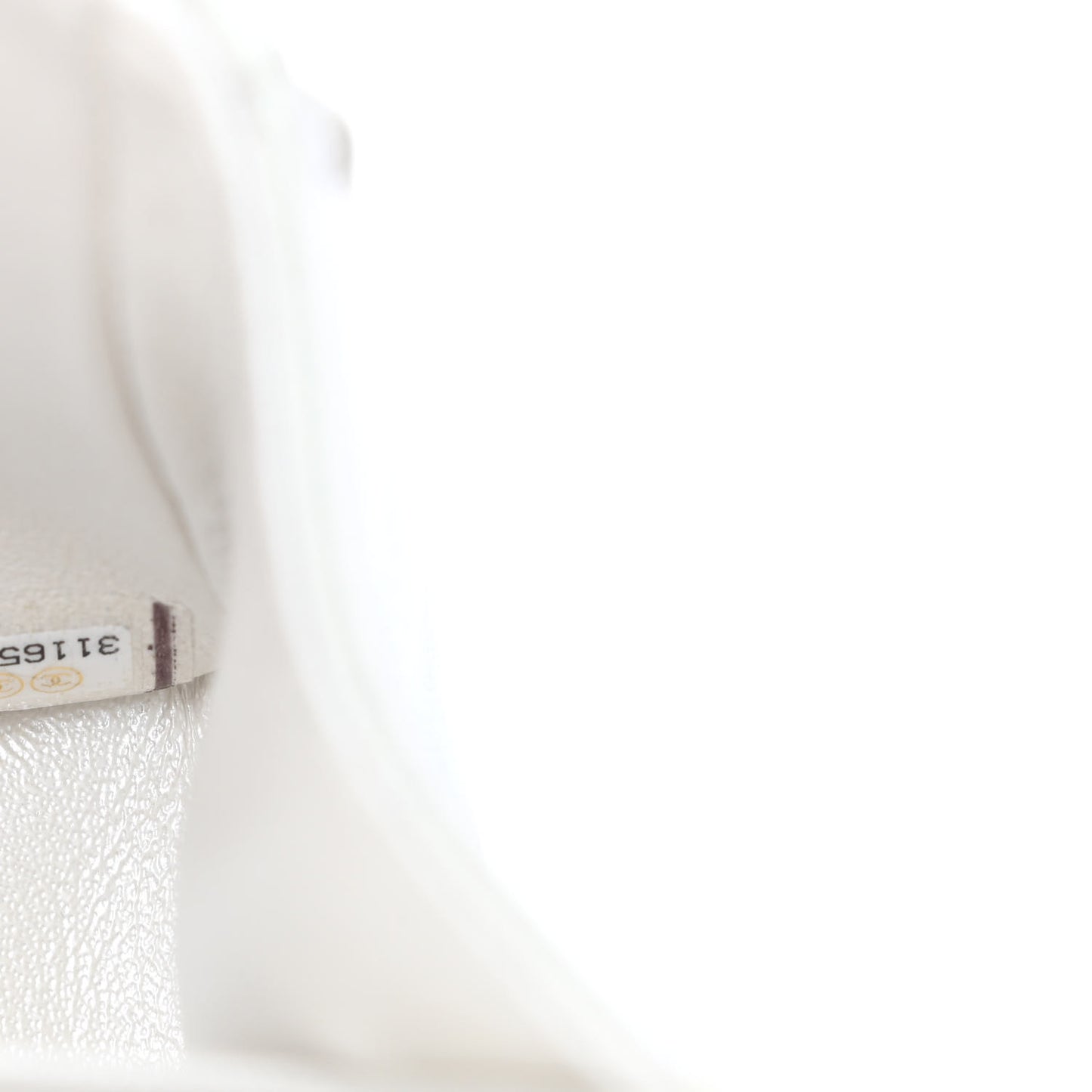 Iridescent Calfskin Quilted Medium Double Flap White