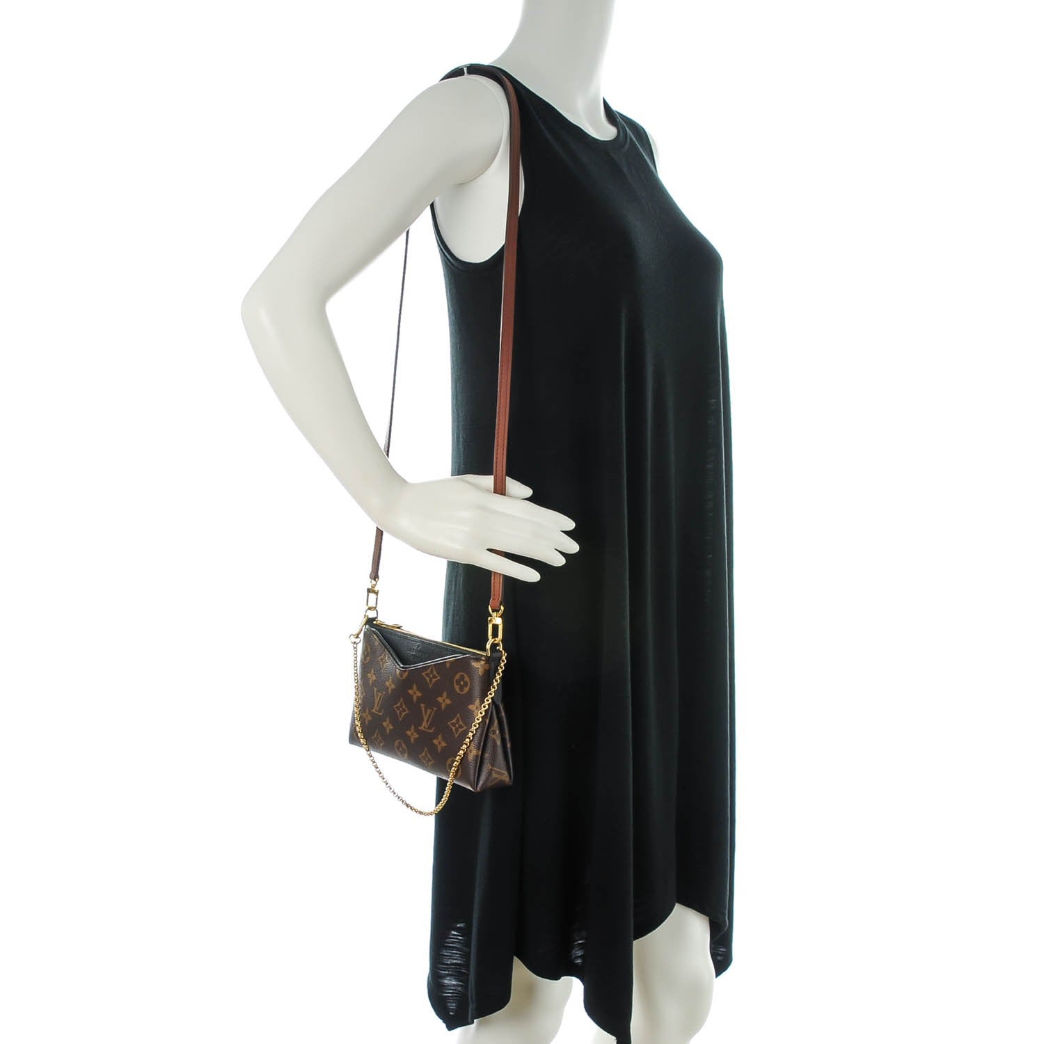 Louis Vuitton Monogram Pallas Clutch Black 2 of 7