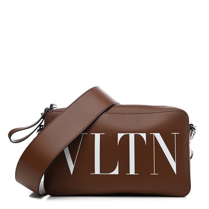 Valentino Garavani Calfskin VLTN Print Crossbody Bag Cuir White 1 of 4