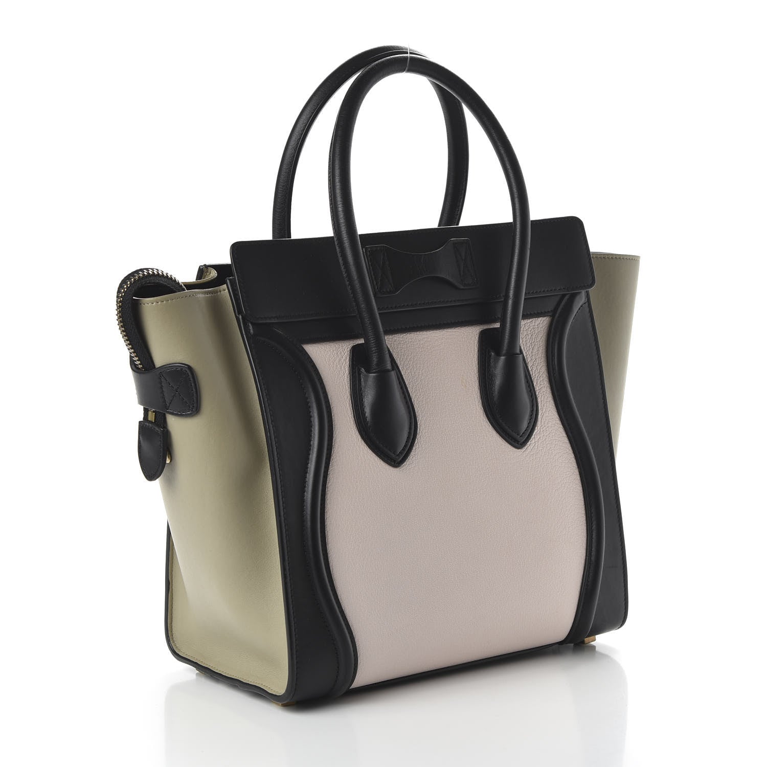 Celine Goatskin Smooth Calfskin Micro Tri-Color Luggage Olive 3 of 9