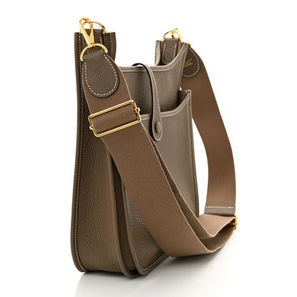 Hermes Taurillon Clemence Evelyne III PM Etoupe 3 of 11