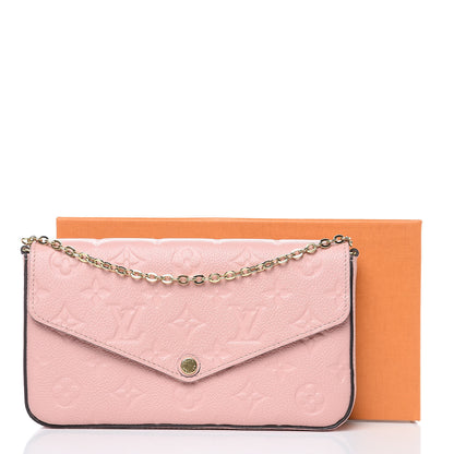 Louis Vuitton Empreinte Pochette Felicie Chain Wallet Rose Poudre 10 of 10