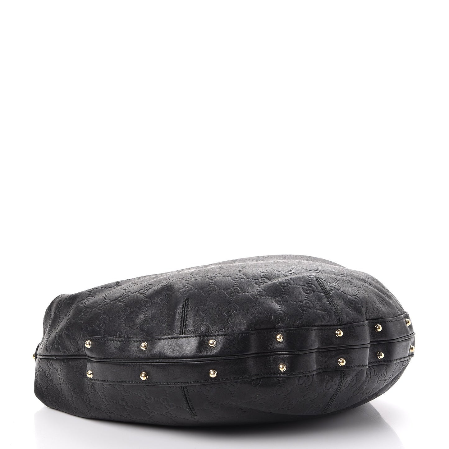 Guccissima Studded Large Biba Hobo Black