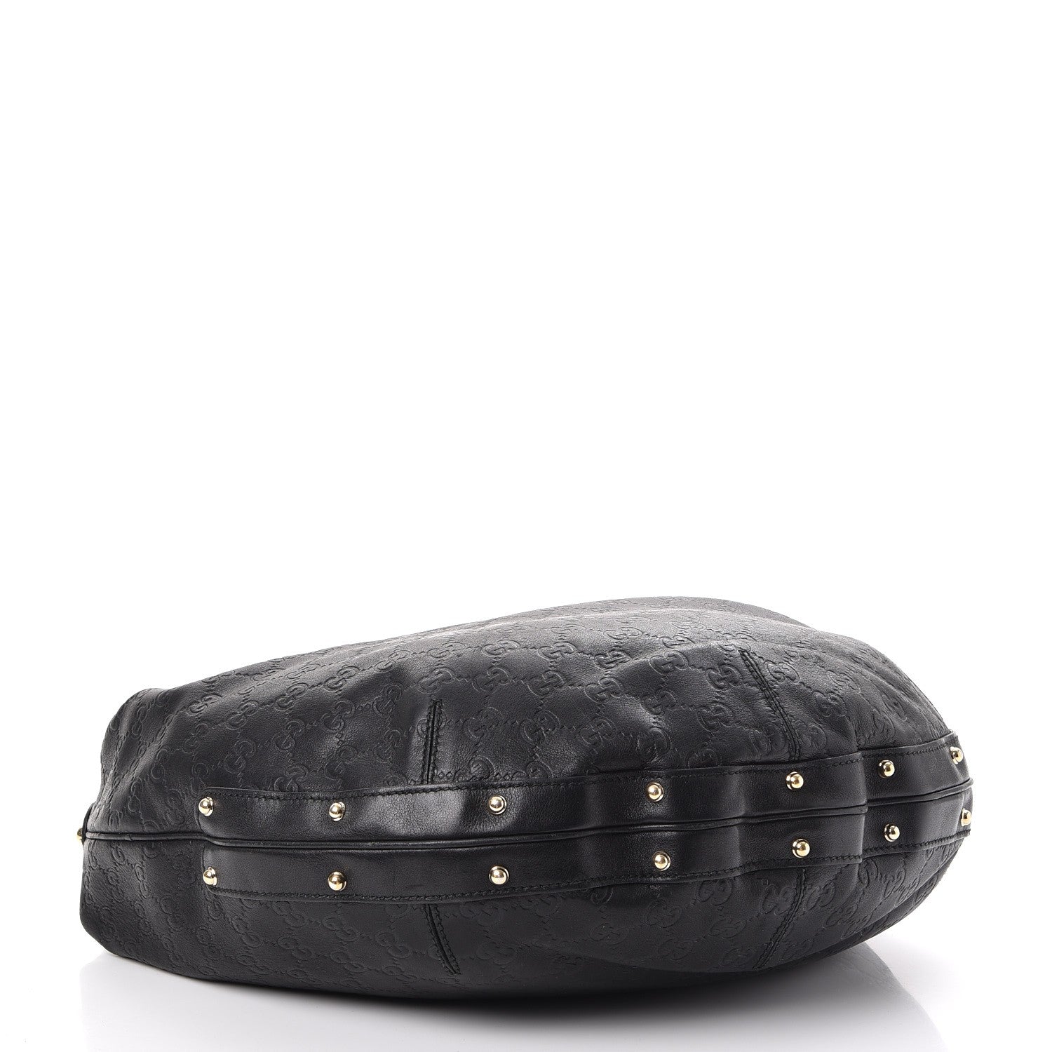 Gucci Guccissima Studded Large Biba Hobo Black 4 of 11