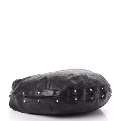 Gucci Guccissima Studded Large Biba Hobo Black 4 of 11