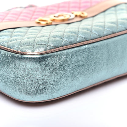 Gucci Laminated Nappa Trapuntata Small Zumi Shoulder Bag Rosa Lago Rame 6 of 14
