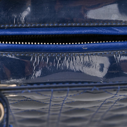 Christian Dior Patent Cannage Large Lady Dior Blue 11 of 12