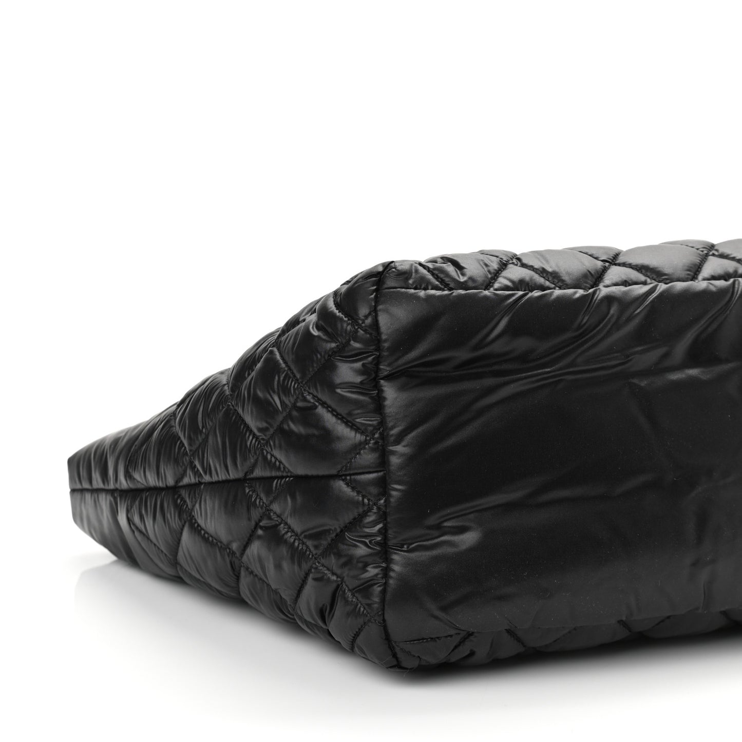 Nylon Quilted Small Coco Cocoon Tote Black