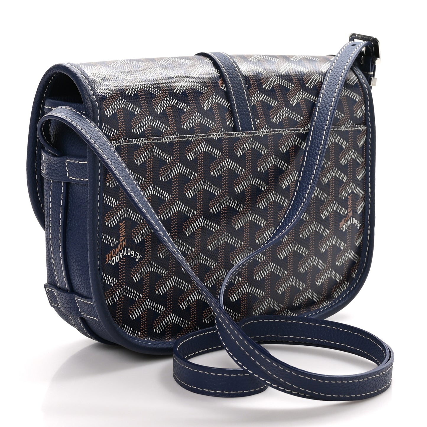 Goyardine Belvedere II PM Messenger Bag Navy