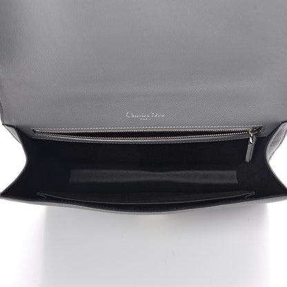 Christian Dior Grained Calfskin Large Diorama Flap Bag Grey 5 of 9