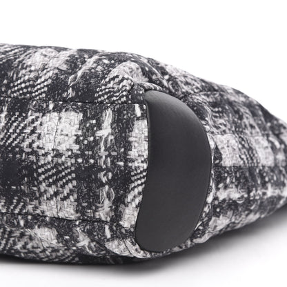 Chanel Lambskin Nylon Tweed Printed Tote Black White 9 of 9