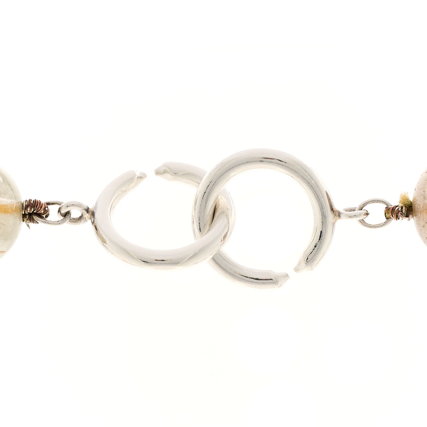 Sterling Silver Multi Gemstone 10mm Paloma Picasso Bead Necklace
