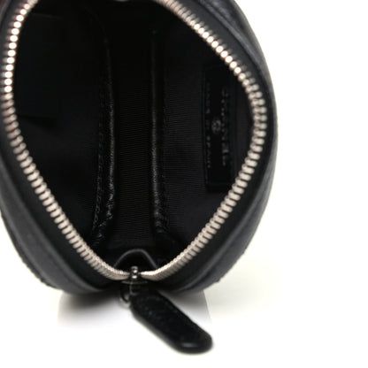 Chanel Iridescent Caviar Quilted Zip Around Classic Coin Purse Black 5 of 9