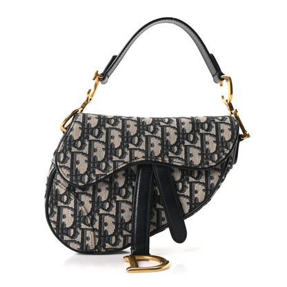 Christian Dior Oblique Mini Saddle Bag Blue 1 of 19