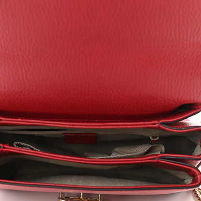 Gucci Dollar Calfskin Interlocking G Top Handle Shoulder Bag Red 8 of 21